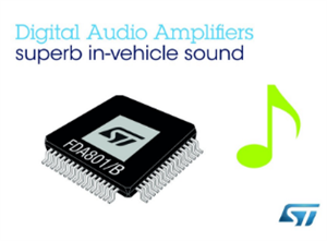 ST意法FDA801支持I2C診斷和低壓操作的4x50 W D類數字輸入功率放大器